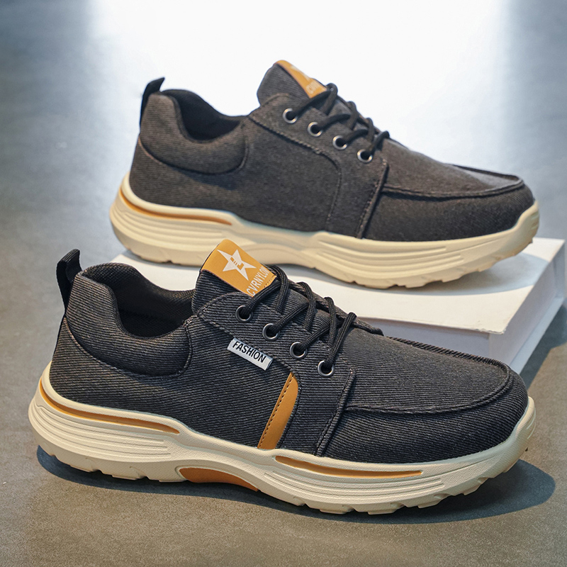 Men's 2026 Summer Canvas Shoes, Thick Sole Casual Sneakers, Retro Breathable Sports Shoes, Versatile Comfortable Daily Footwear