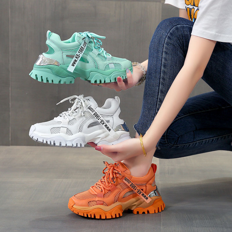 New Summer Mesh Hollow Ins Net Red Daddy White Sports And Leisure Women's Shoes Student Shoes