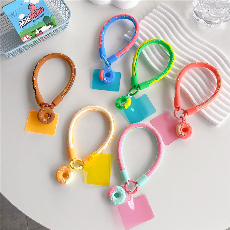 Donut Bracelet Soft Silicone Phone Case Hanging Ornament