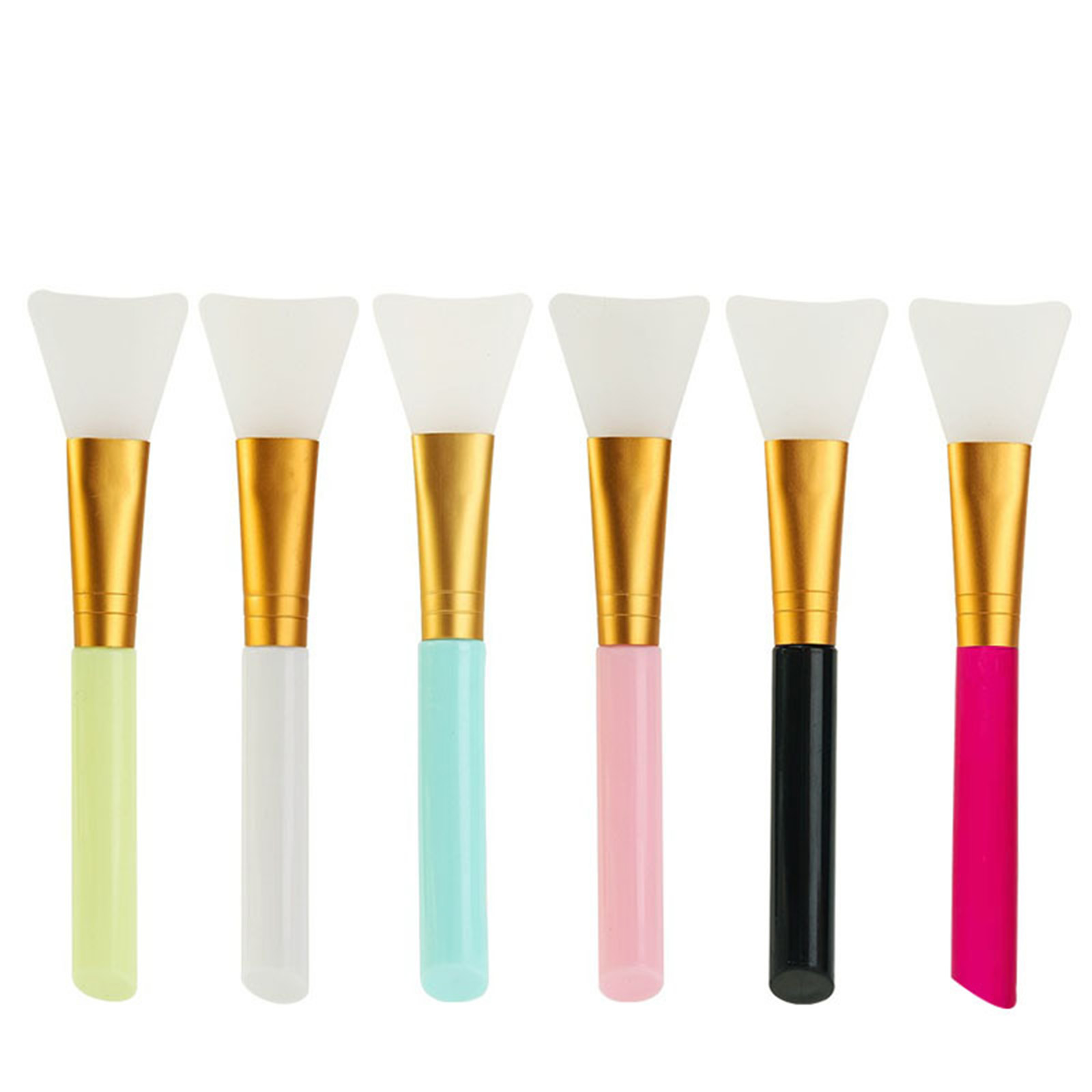 1 Pcs Reusable Silicone Face And Body Mask Applicator Soft Hairless Spatula Brush For Clay, Mud, Lotion And DIY Skincare, 6 Colors