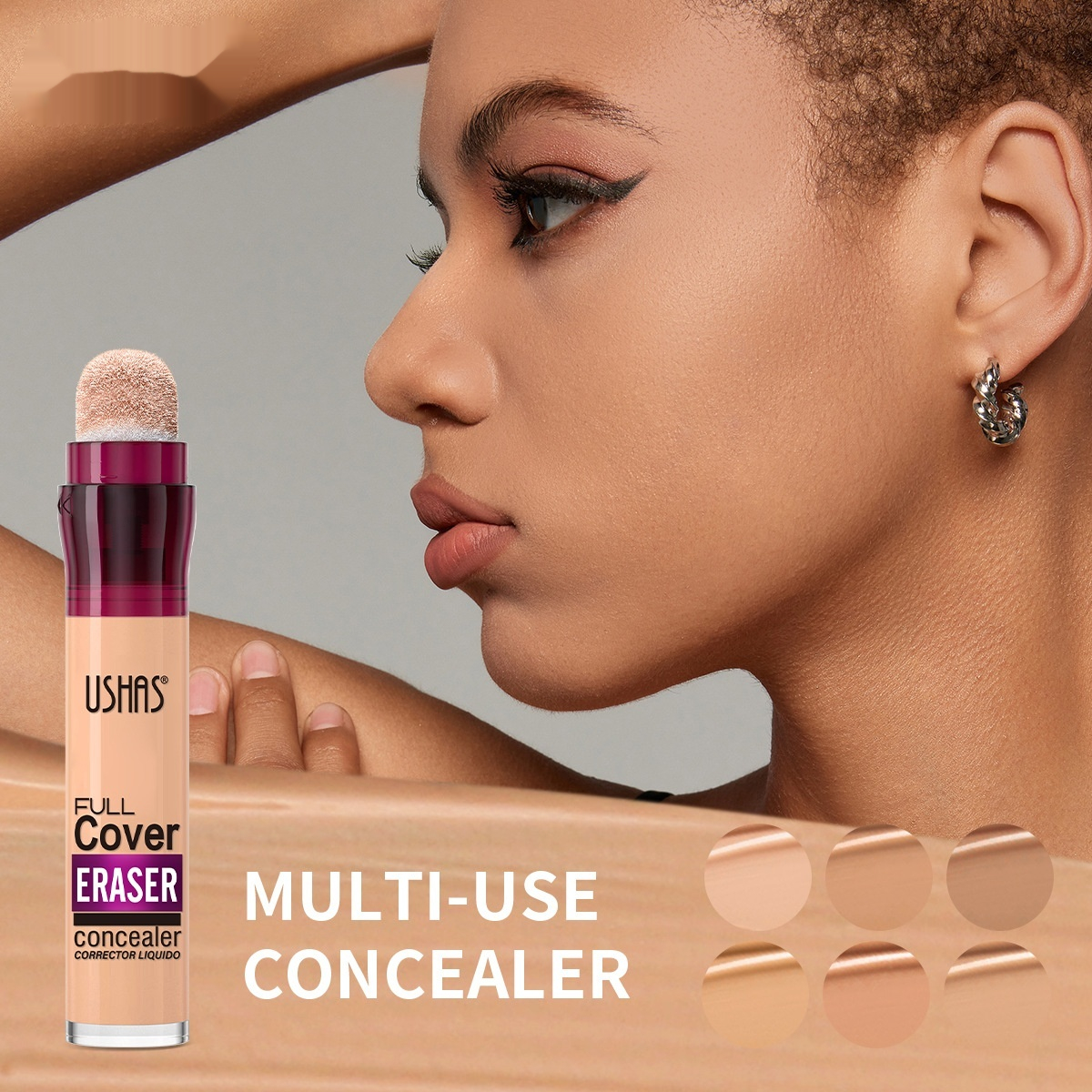 12 Colors Sponge Head Liquid Foundation Makeup Liquid Concealer Long Lasting Smear-proof Makeup Waterproof Concealer