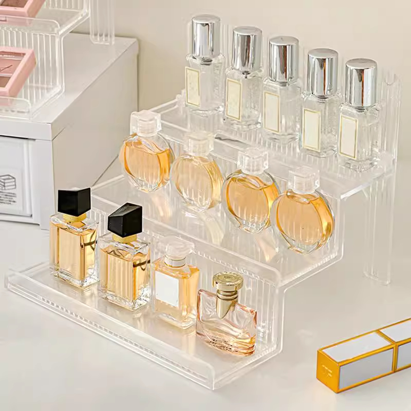 1-5 Tie Cosmetics Storage Rack Acrylic Perfume Organizer Box
