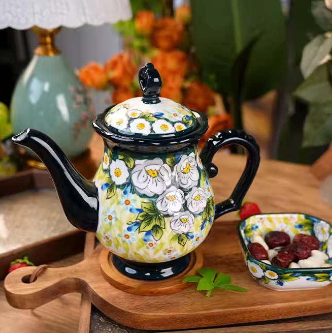 1L Large-Capacity Tea-And-Water-Separating Heat-Resistant Ceramic Kettle