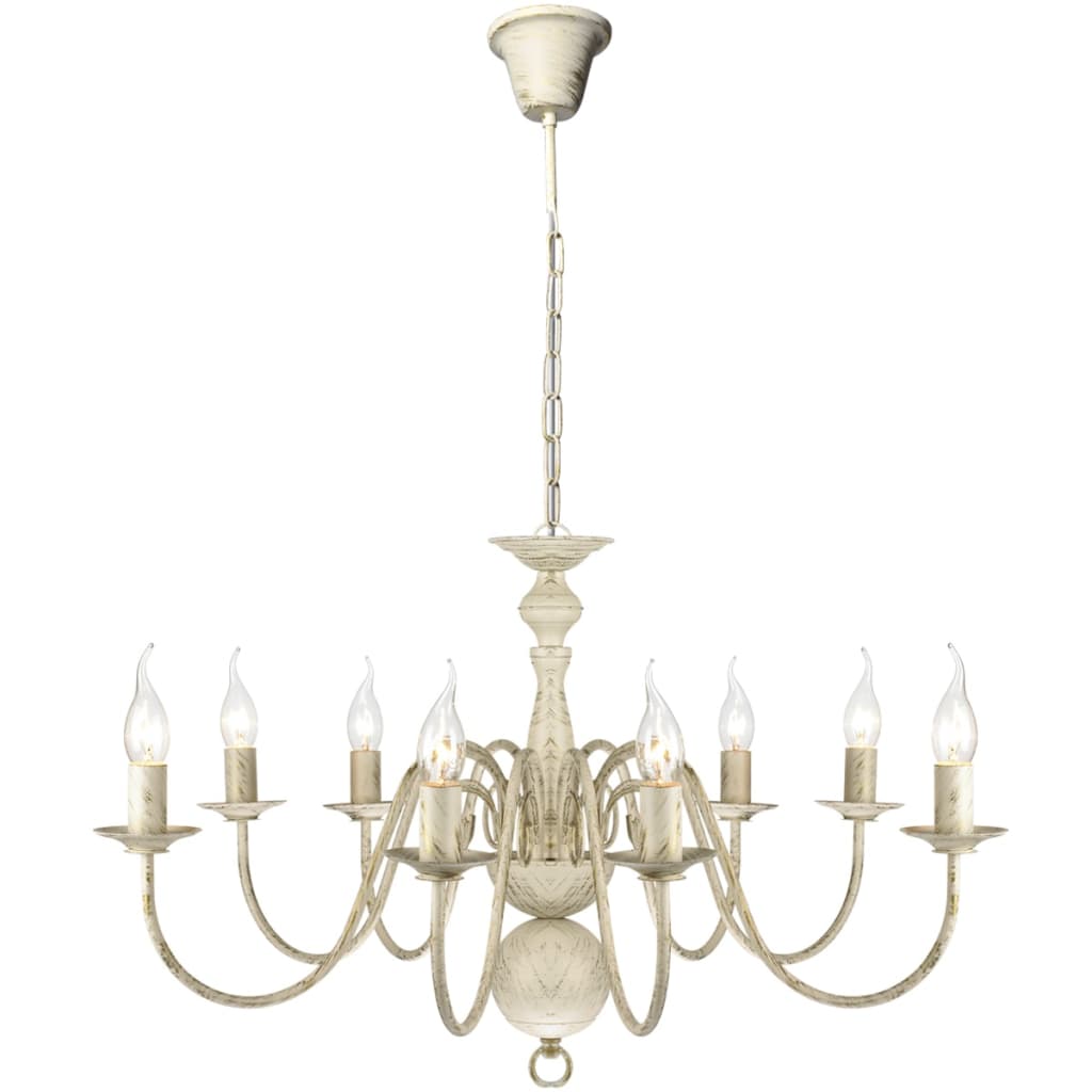 Antique chandelier with 8 x E14 light bulbs