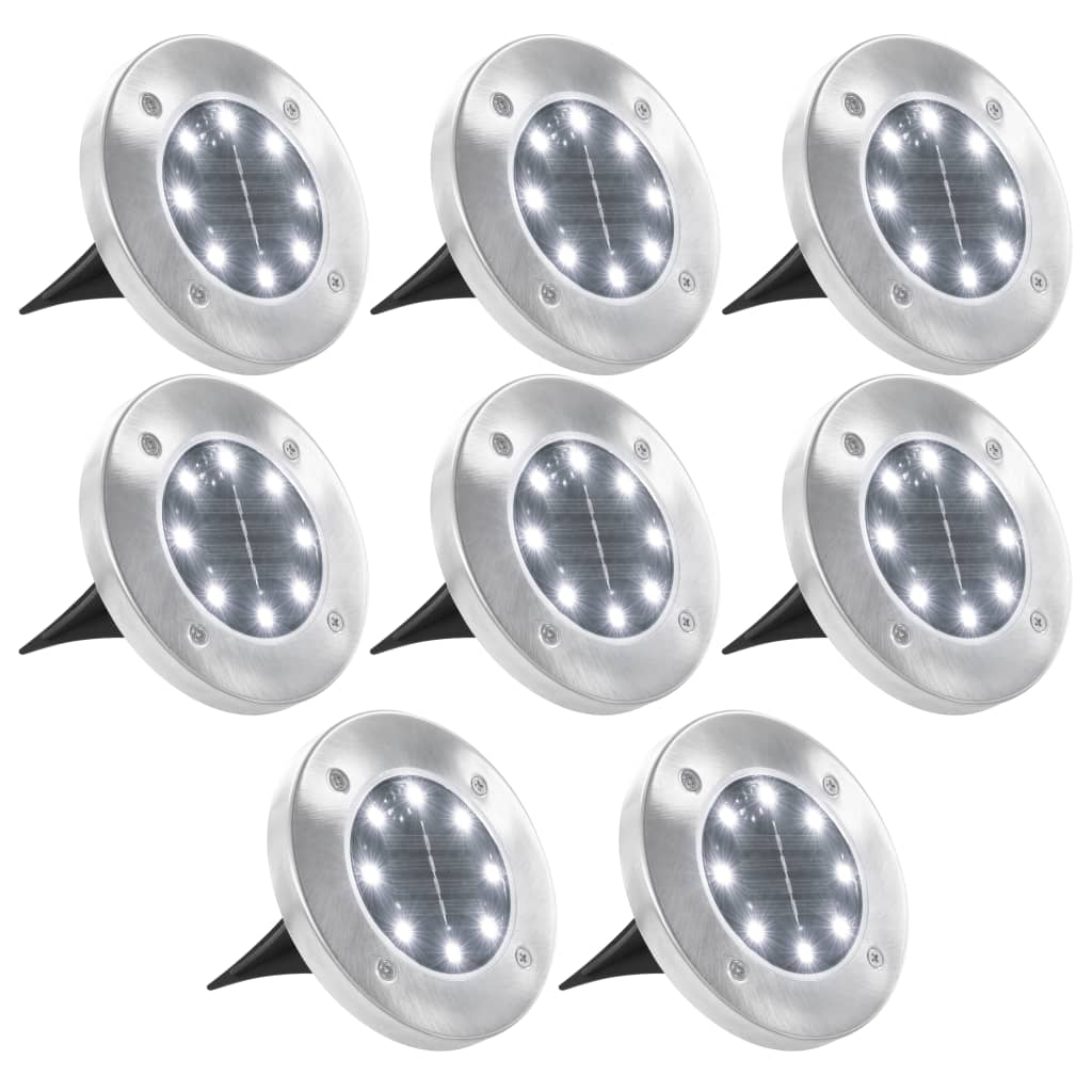 Solar Ground Lights, 8 pcs. LED