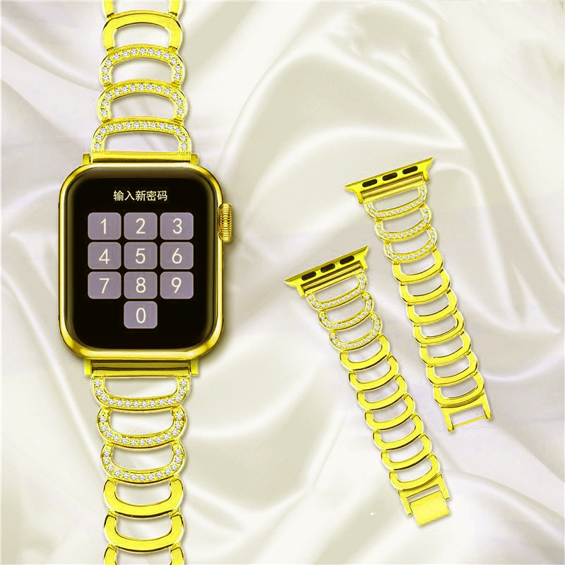 22mm Metal C-shaped Diamond Strap