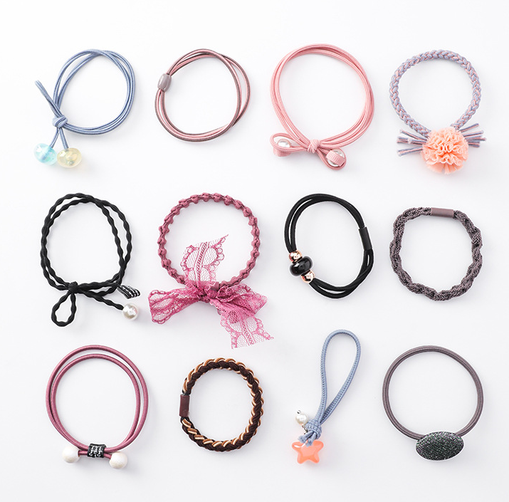 12-piece hair rope set Mori bow hair accessories hair band elastic rubber band apron rope