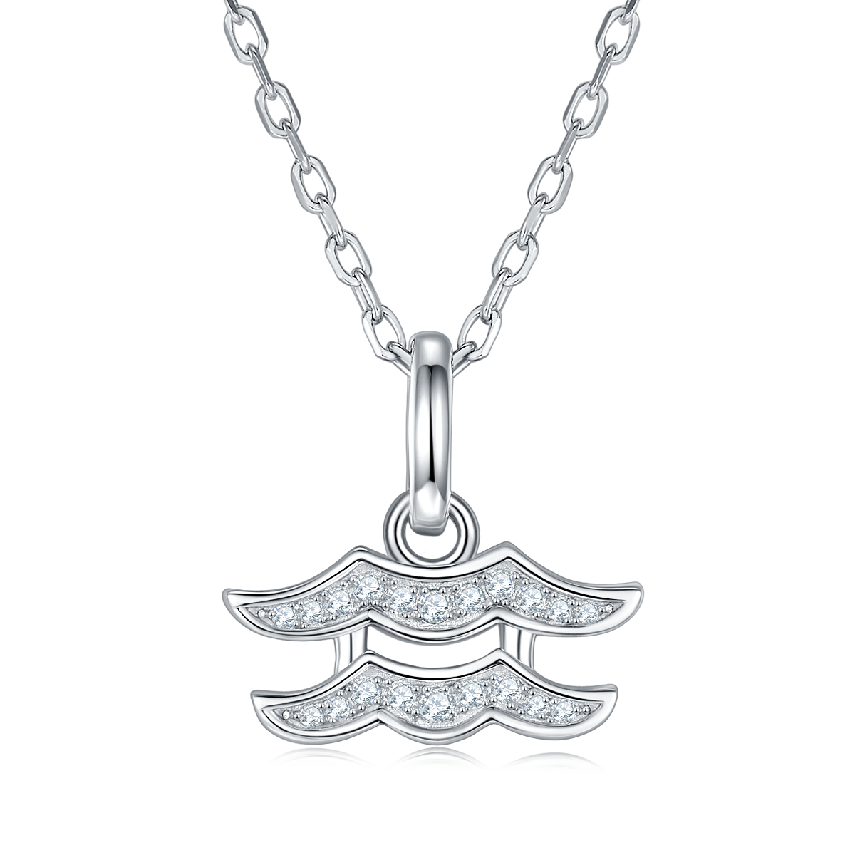 12 Zodiac Signs - Aquarius, Set With Top-quality Moissanite, Luxurious And Fashionable Light Luxury Trend Jewelry, Silver Necklace, Pendant S925, Silver-plated Platinum
