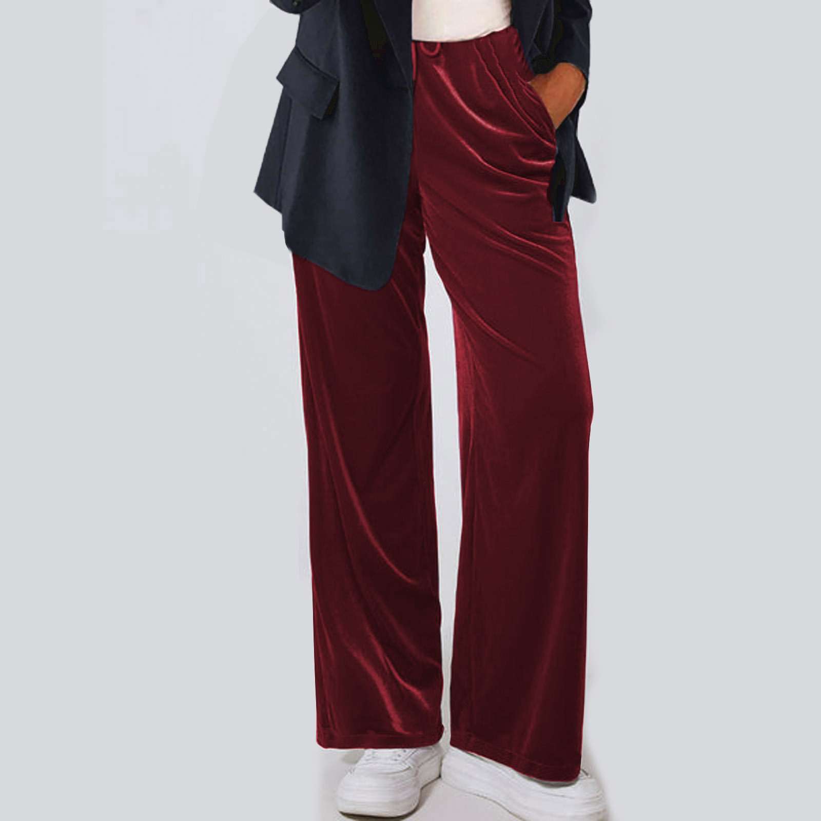 Fallwinter Casual Straight-leg Velvet Pants
