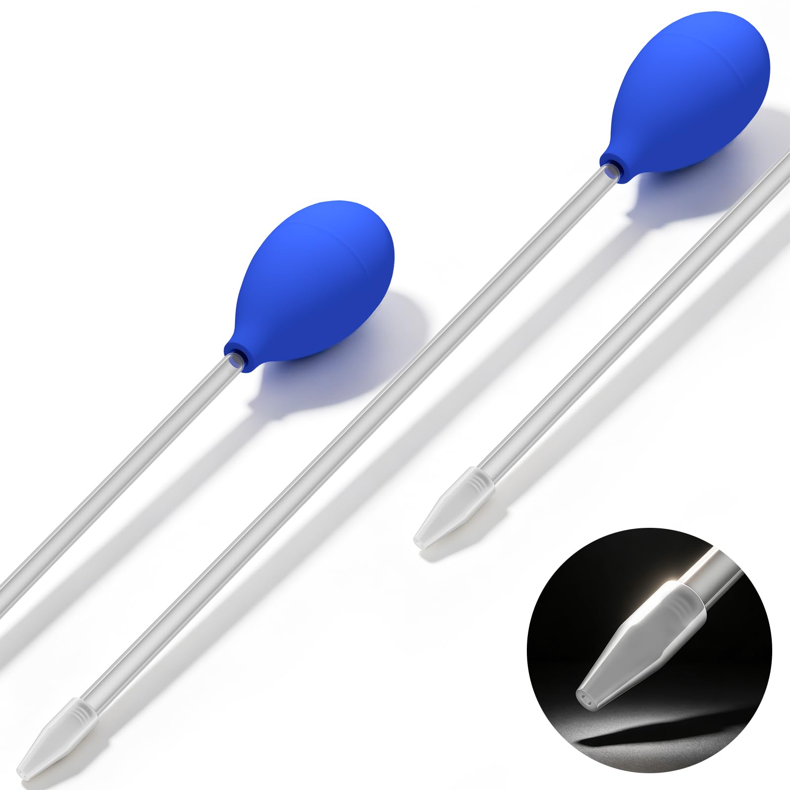 18.5in Coral Food Feeder Pipette For Axolotl Tank, Long Aquarium Spot Feeding Tube For Reef Marine Fish, Aquatic Plant Fertilizer Syringe, Fish Tank Accessories, 2 Pcs