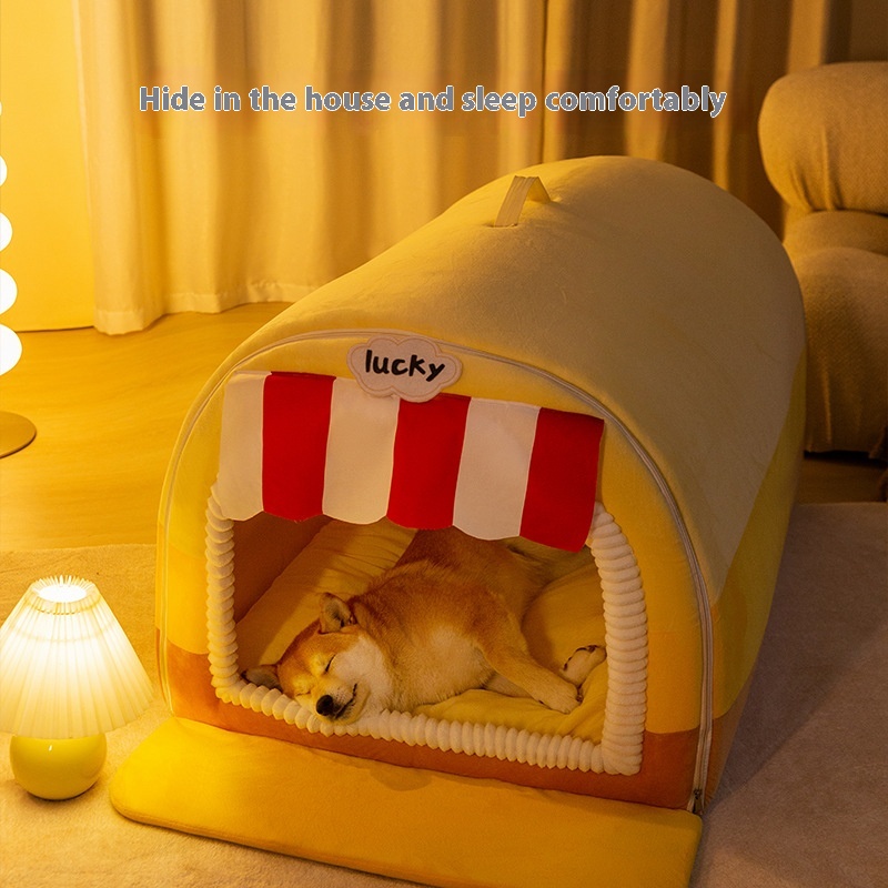 Autumn And Winter Dog Large Dog Painted Pet Bed