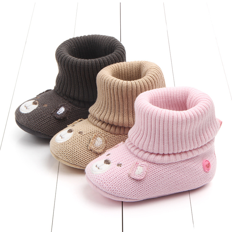 Autumn new cartoon woolen shoes baby toddler shoes