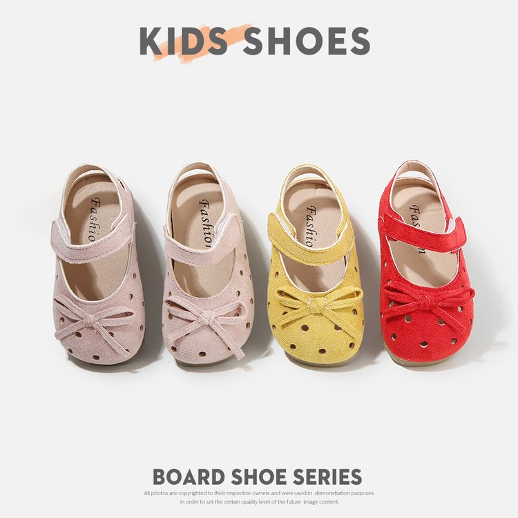 2026 Summer Baby Girl Hollow Closed Toe Mary Jane Shoes, Bow Soft Sole Breathable First Walker Sandals