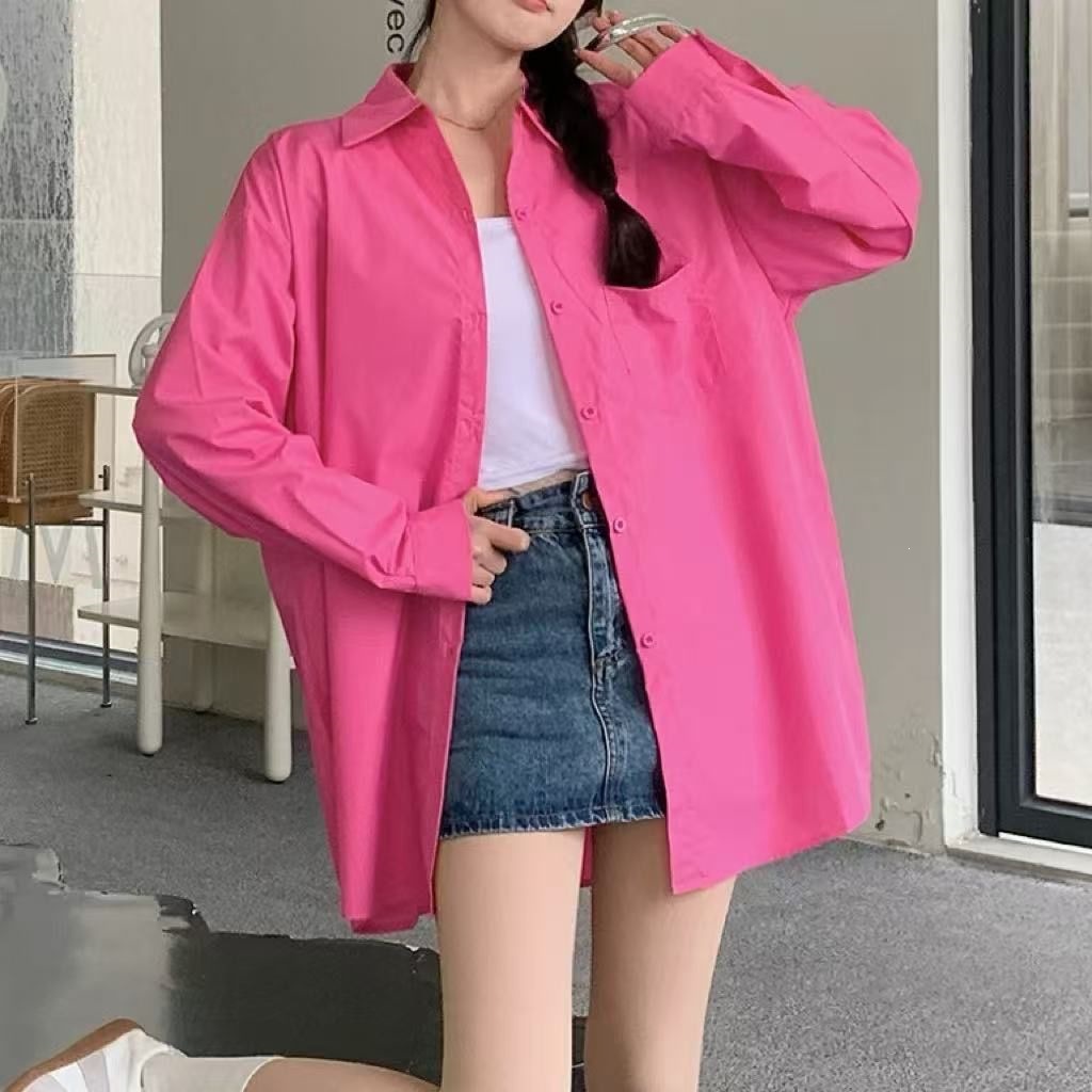 Arrival High-End Long-Sleeve Shirt Womens Casual Loose Top