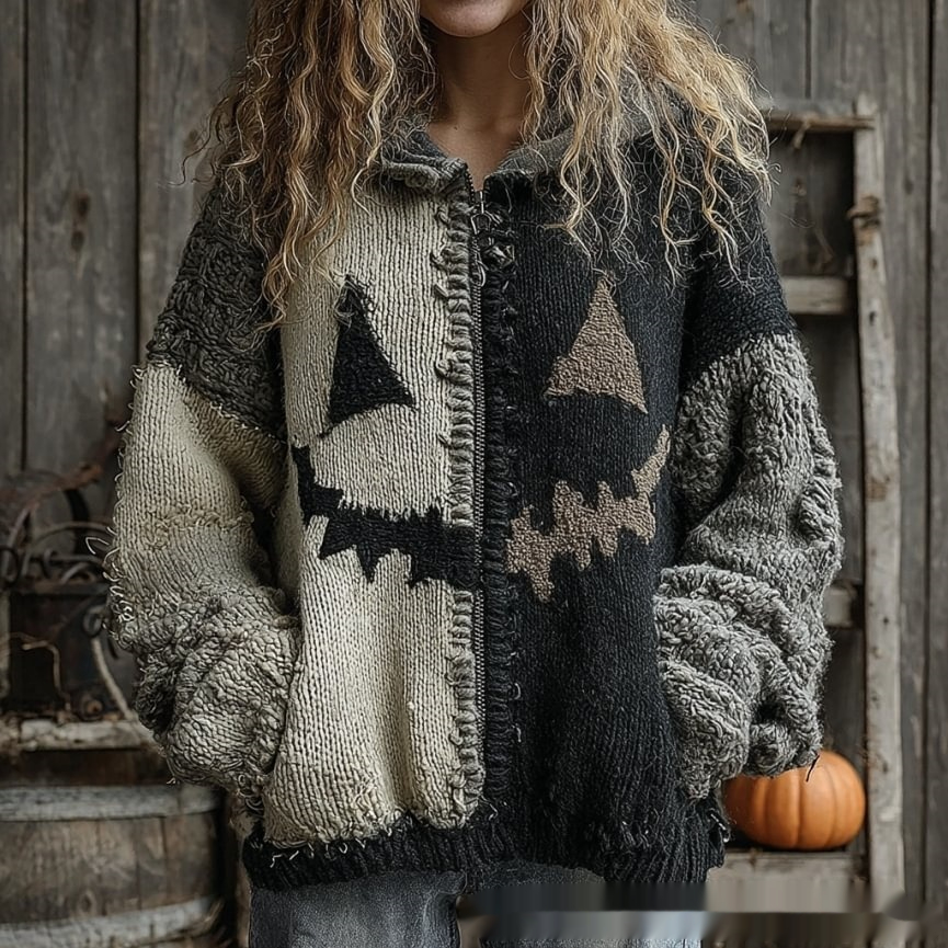 3D Digital Printed Cardigan Women's Coat